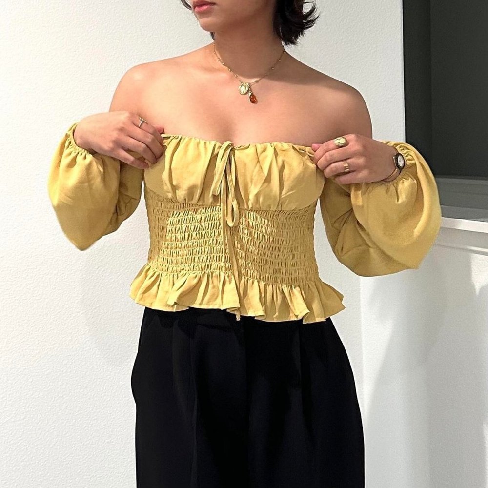 Light Yellow, Coquette, Fairy Blouse from LA Hearts PacSun